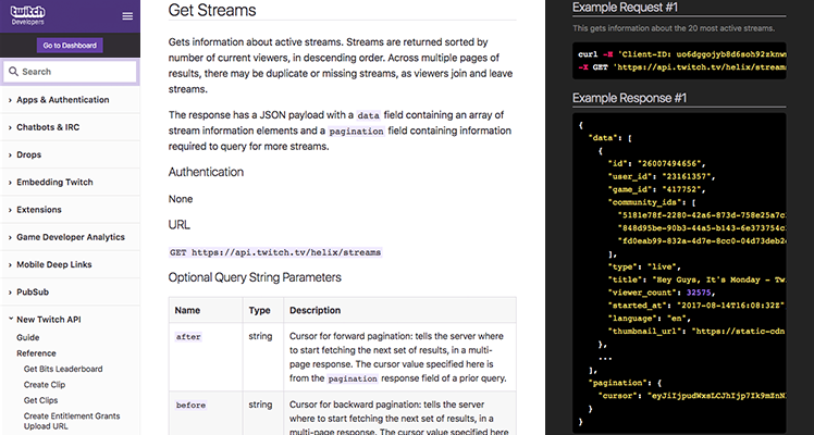 Twitch Developer Documentation Twitch Developers - roblox music id codes docs